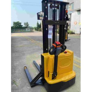 1.5ton 3meters Full Electric Walkie Stacker with Widen fixed leg and Forged fork