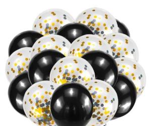 China Black + Gold Balloons + Confetti Balloons w/Ribbon | Rosegold Balloons for Parties factory