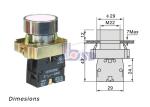 Industrial White Push Button Switch SB2 Series For Magnetic Starter Control