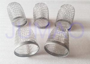 China Diamond Holes Stainless Steel Crimped Wire Mesh Filter Caps - 304 L factory