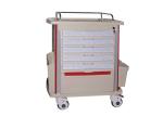 Double Sided Trays Medical TrolleysEquipment Cart With Aluminum Columns