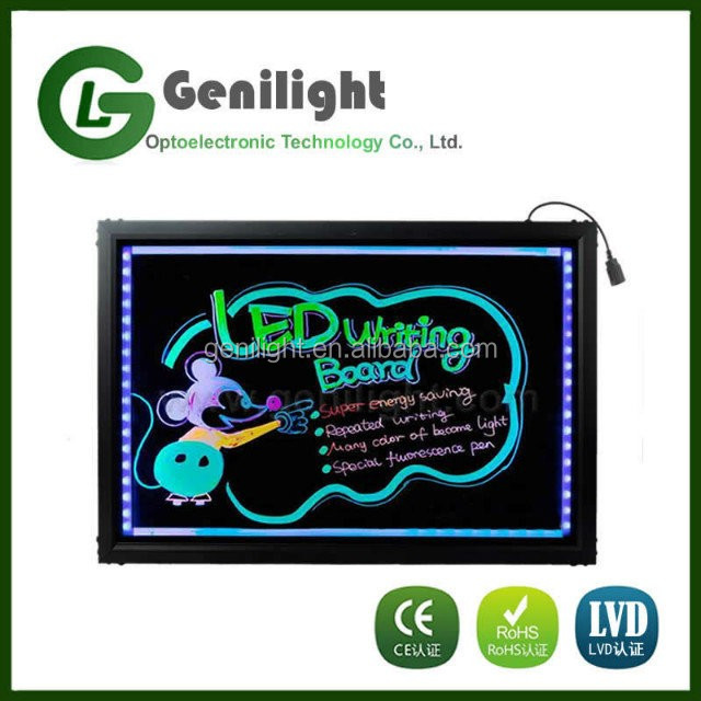 Flashing LED Rewritable Writing Board with Control Botton Tripod Stand Rectangle Shape and Great Anti-wind Ability