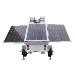 China Customized Color Solar Power Telescopic Mast Led Tower Floodlighting Light Trailer For Remote Area Lighting on sale