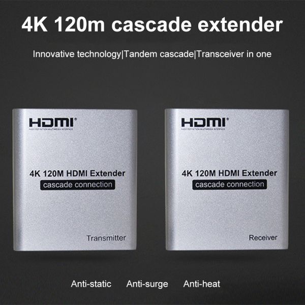 China 120m 4K HDMI Extender Multi Receiver Cascade Ethernet Transmitter 1080P factory