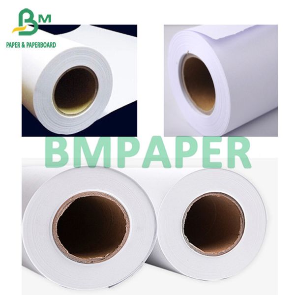 China White CAD Plotter Paper Roll 2" Core 24 Inch Wide X 500ft Long 2 Rolls Per Boxes factory
