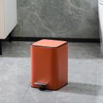 Foot Pedal Stainless Steel Bathroom Trash Can 3L 5L Soft Close Rectangle Waste
