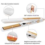 Gold Flat Iron Ceramic Tourmaline Infrared Keratin Protech Professional Hair