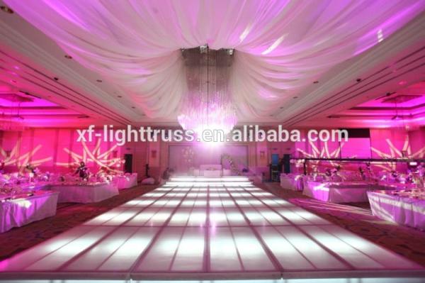 4 level 4x4ft Adjustable Movable Aluminum Stage With 18mm Thickness Glass Board