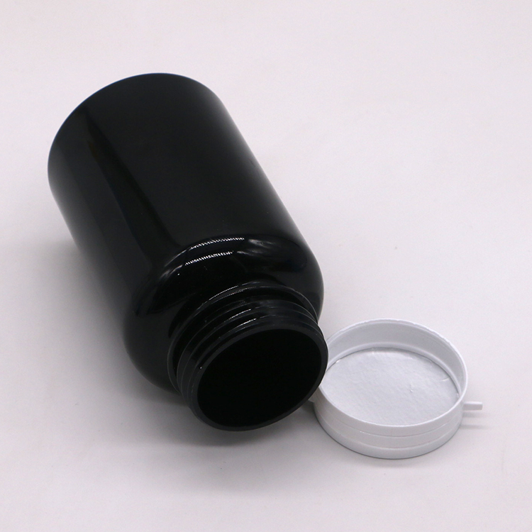 Customize Color PET 250ml Round Plastic Bottle for Medicine Capsule Container