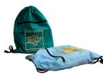 Drawstring Nylon Storage Bags 420D Nylon Fabric Back Bags With Emboidery Logo
