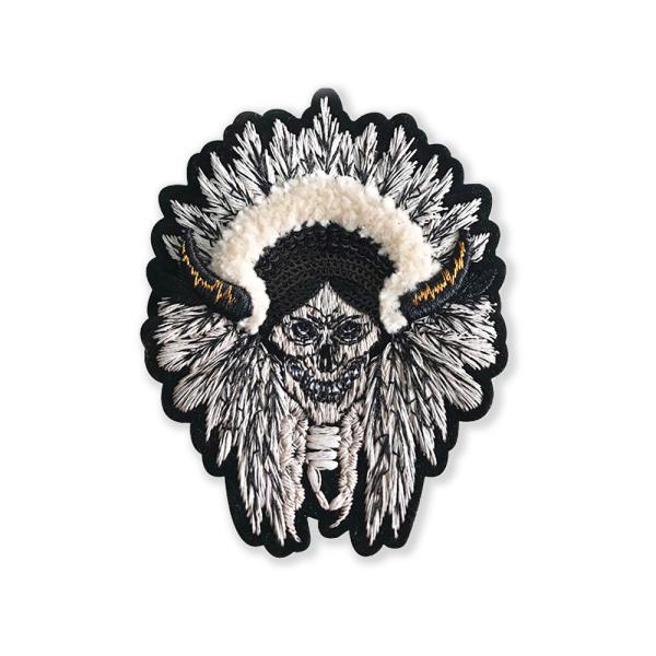 Sequins Applique Embroidered Biker Patches Laser Cut Border Iron On Velcro