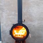 Indoor 600mm Wood Burning Fire Pits Suspended Wood Burning Fireplace ISO9001