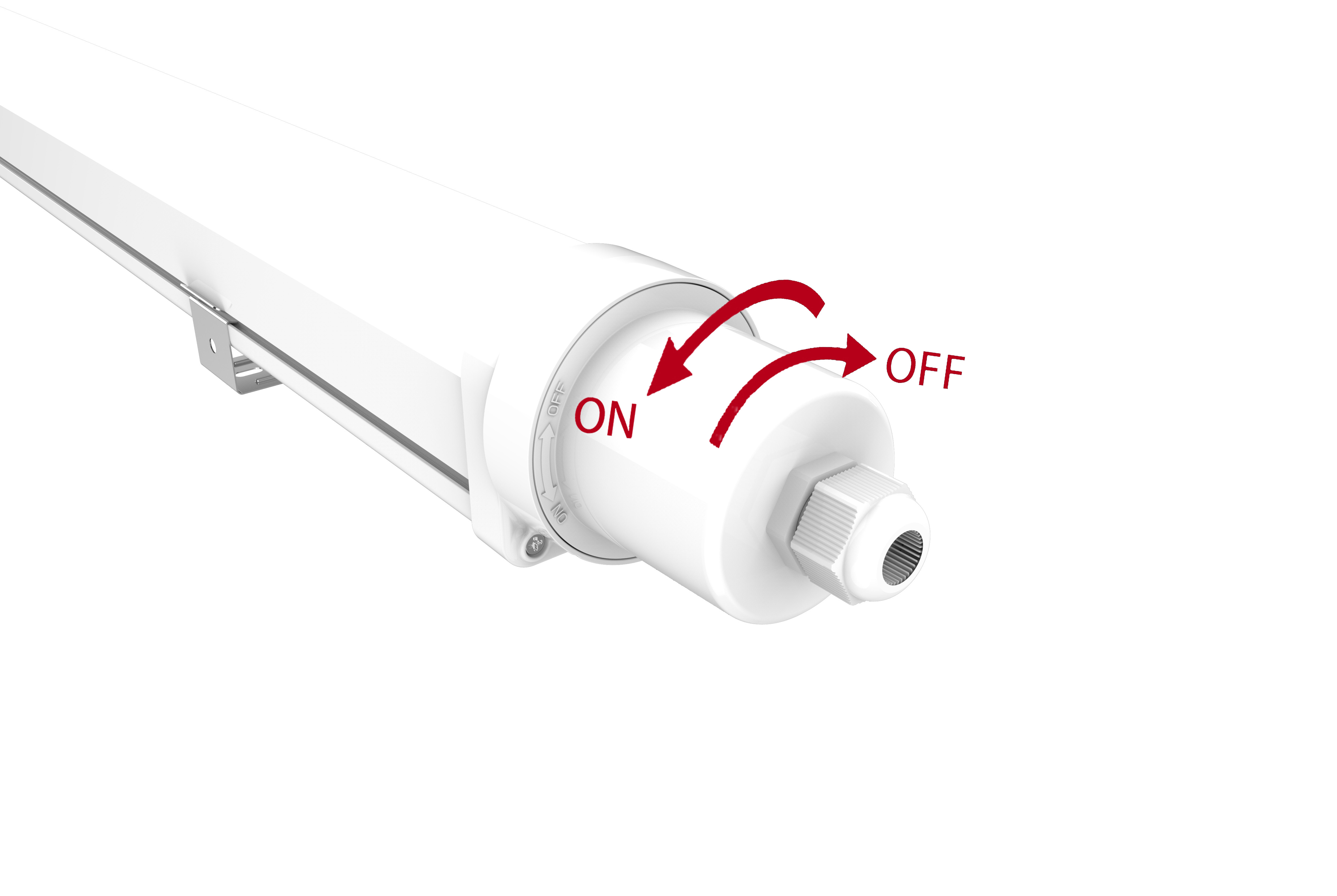 Tri Proof 120 Degree 40W IP65 Warm LED Tube Light For Parking Facilities