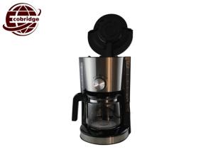 China Silver Black Compact Drip Coffee Maker , 8-10 Cups Drip Filter Coffee Machine factory
