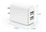 mini dual usb travel charger 5V 1A 2.1a usa plug