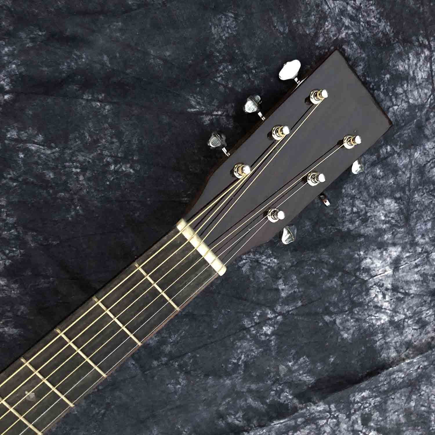 Custom Solid Sikta Spruce Top Rosewood Back Side OM Abalone Acoustic Guitar Herringbone Binding