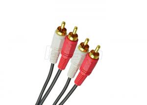 China Round Wire RCA Audio Cable , Audio Video Cables 2RCA 3RCA Cable 2R / 3R factory