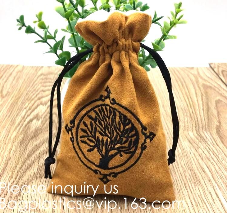 Snap Button for Necklaces Bracelet Rings Watch, Satin Liner Storage Bag Drawstring Velvet Pouch,Gym Bag Garment Organize