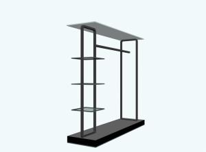 China Simpe And Elegant Design Metal Clothing Store Display Furniture / Garment Rack / Clothes Iron Stand factory