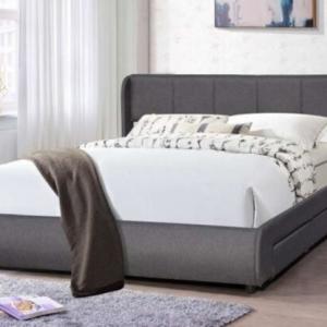 China Modern King Size Upholstered Platform Bed Comfortable Headboard Bed factory