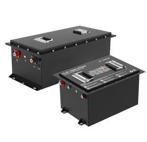 China Smart CANBUS RS485 LiFePO4 Golf Cart 48V 51.2V 150Ah Lithium Iron LFP Batteries with LCD LED Display / Charger factory