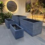 Modern Style Fiber Clay Planters Powder Coated Finishing