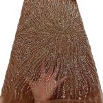 Top quality Wedding Party Dress Bridal Dress Fabric Beaded lace with sequins