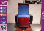 Wooden Carved Craft Auditorium Style Seating Theater Chairs With Cushion