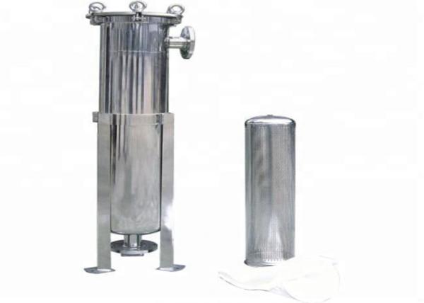 Stainless Steel Single Cartridge Filter Housing , Beer Filter Housing OEM / ODM