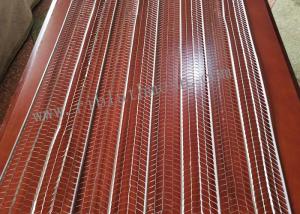 China JF0508 610mm Width Rib Lath Mesh Galvaninzed Plate 2.13m Length 0.3mm Thickness factory