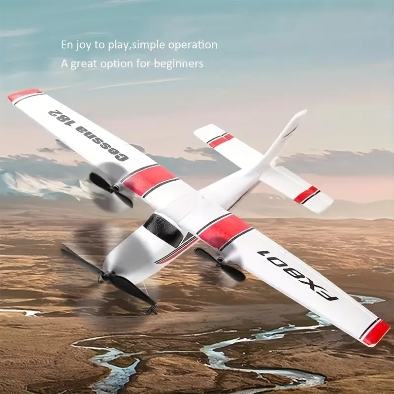 FX-801 2.4G EPP Foam RC Aircraft Plane Fixed Wing Plane Toys Commercial Drones 2CH Radio Control Fighter 182 Glider Toys