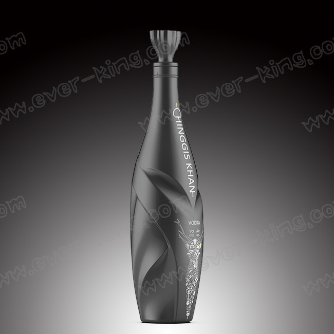 Fast Delivery Vodka Black Liquor Glass Bottle Empty Clear 700ml