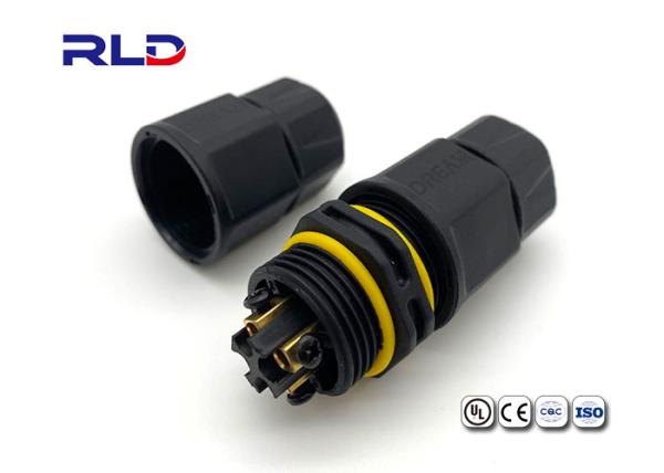 3 Wire Solderless LED Waterproof Outdoor Lighting Connectors Screw Threaded