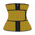 Sweat Fit Adjustable Waist Trimmer Kente Cloth Everyday Waist Cincher
