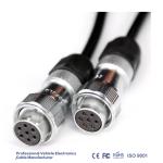 Waterproof 5 Pin Trailer Power Cable With Metal Male Female Connector