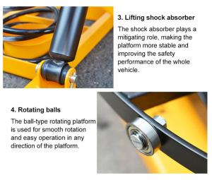 China Yellow Palletpal 1000kg Cargo Lift Table Lever Loader factory