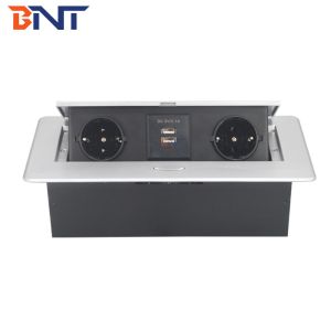 Hidden Table Type Pop Up Germany Power Socket Outlet with USB charge socket 2.1A