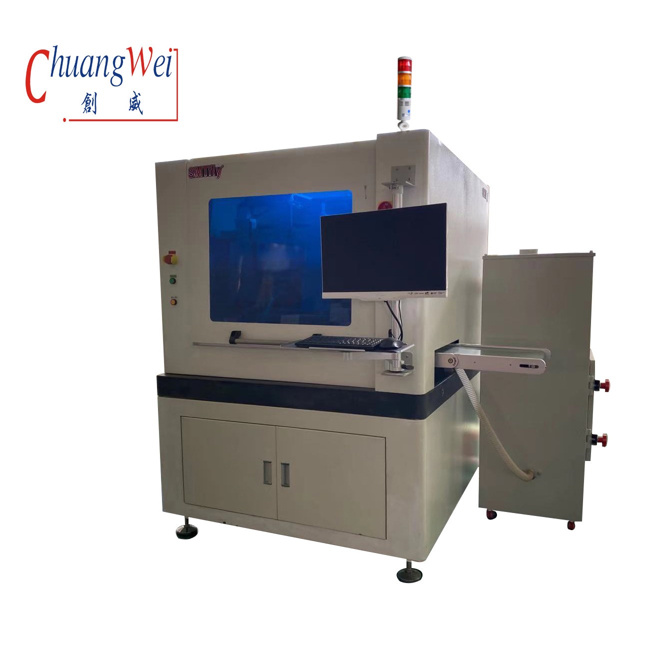 High Efficiency PCB Router Machine Inline High Cutting Accuracy With Break Blade