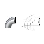 180 Degree Stainless Steel Pipe Fittings Elbow 316L Gray Forged