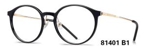 China Round Eye Optical Ultra Light Eyeglass Frames Metal Temples PEI Plastic Frames factory