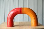 Red Orange White Color elbow Pipe 125*R275-90+80 for concrete pump truck
