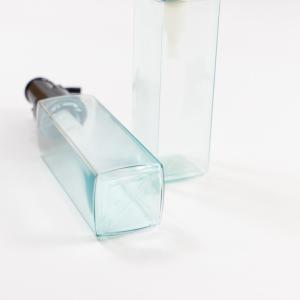 China 150ml Square Blue Clear Plastic Bottle For Toner Shampoo Lotion factory