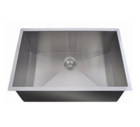 Right Angle Stainless Single Basin Kitchen Sink Undermount 600*450mm
