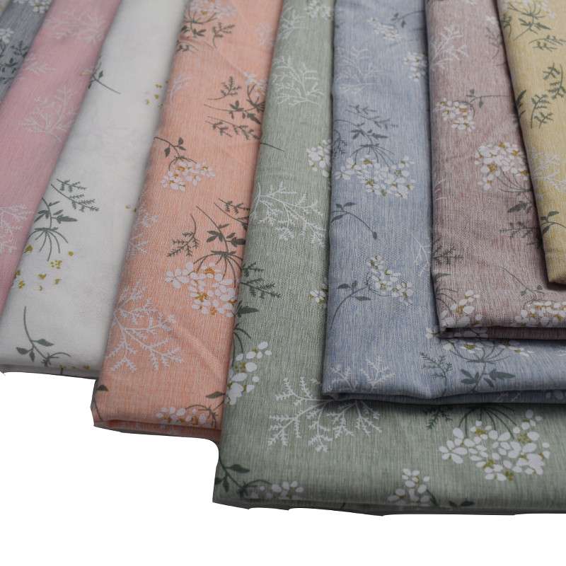 100 Polyester Cotton Fabrics Digital Print Woven Floral Dress Printed Plain