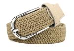 PU Alloy Buckle Stretch Elastic Belt Waist 3.5cm Polyester Cotton
