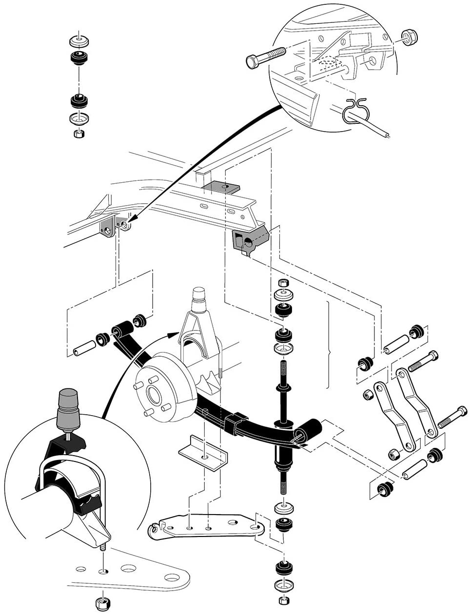 Heavy Duty Rear 1014675 4- Leaf Spring Kit