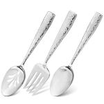 8 Piece Hammered SS Flatware Kitchen Cooking Sets Household With Cake Knife