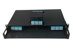 China MTP / MPO Fiber Optic Patch Panel High Density 1U 19 Inch 96 Cores factory