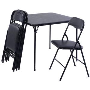 China OEM black Bridge Dinning Table And Chair Set of 4 factory