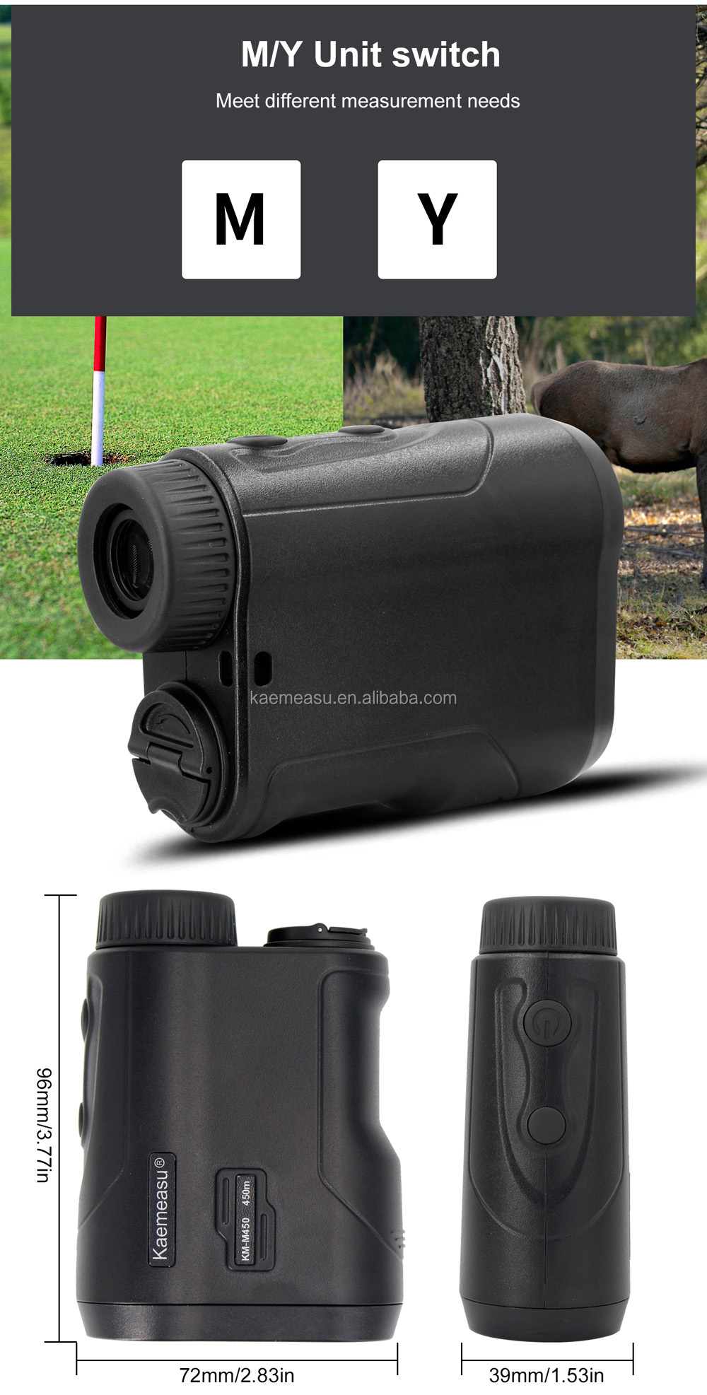 Digital Portable Golf Hunting Laser Rangefinder Mini Sport Laser Measure Distance Meter OEM
